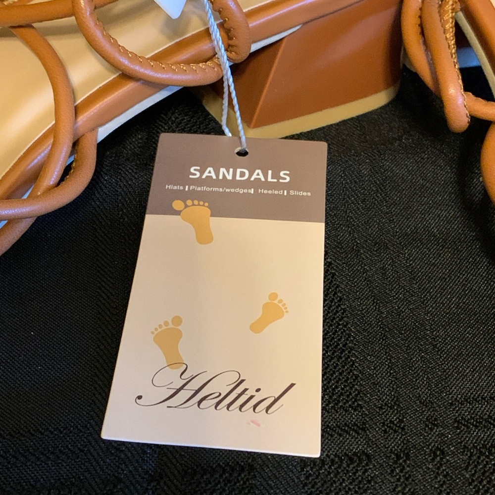 Heltid Tan Gladiator Sandals Size 9 - Picture 5 of 8